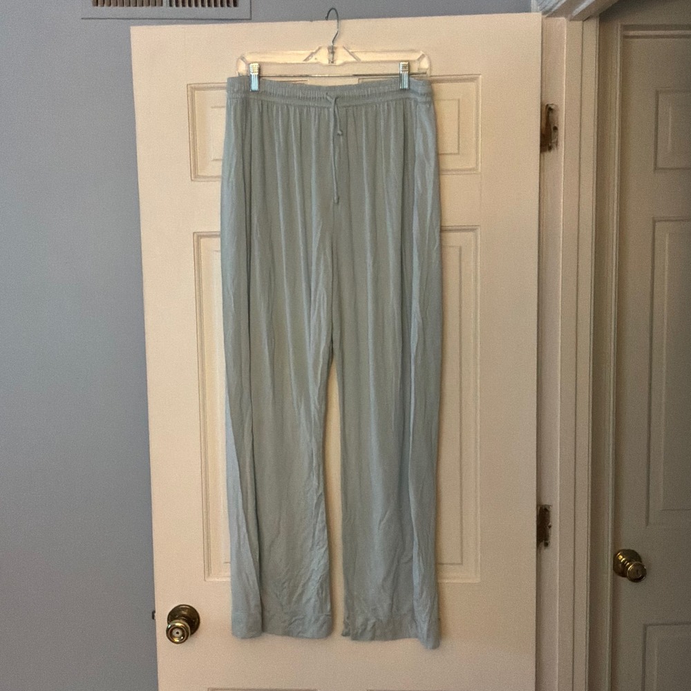 Honeylove BlissWear Pants Light Blue Wide Leg Lounge Pajama Sleepwear Soft L